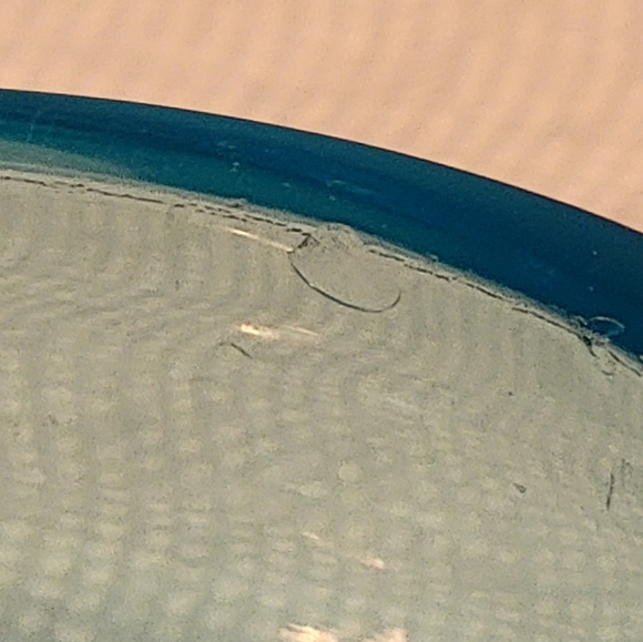 Vtg. Mid 1900s Aqua Blue Ashtray - Picture 4 of 6